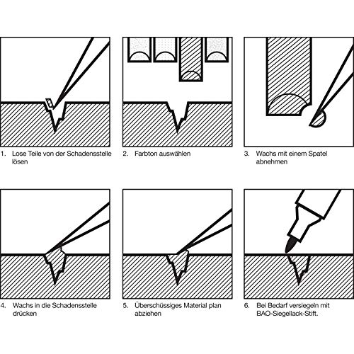 BAO zachte waskittstangenset Austria 2-44-delig in houten koffer - Afbeelding 3