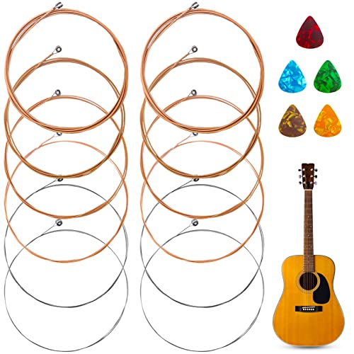 Kiaketm Cordes de Guitare, 2 Ensemblede Cordes de Guitare Acoustique Corde de Rechange en Acier pour Guitare, Corde de Rechange en Acier pour Guitare Folk Acoustique avec 5 Médiators - Les Beatles, Paul McCartney, John Lennon, RIngo Starr, George Harrison Kiaketm Cordes de Guitare, 2 Ensemblede Cordes de Guitare Acoustique Corde de Rechange en Acier pour Guitare, Corde de Rechange en Acier pour Guitare Folk Acoustique avec 5 Médiators