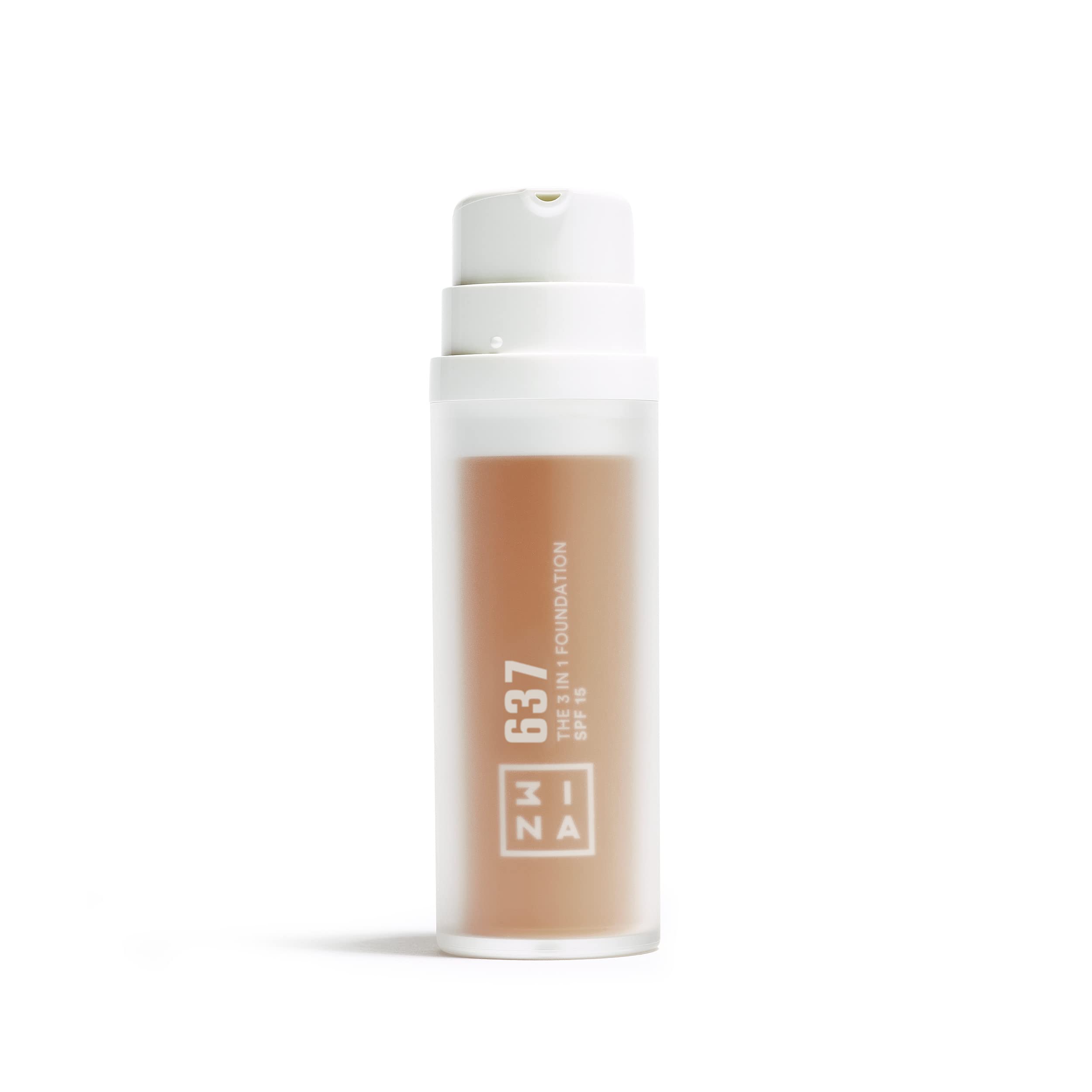 3INA MAKEUP - The 3 in 1 Foundation 637 - Sun beige Foundation Neutral Undertone - Liquid Foundation with SPF15 & Vitamic C