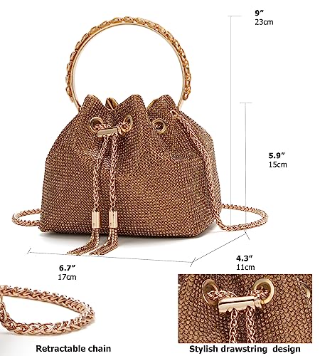 Image of Sweetovo Bling Crystal Rhinestone Purse for Women Sparkly Clutch Handbag Crossbody Bag for Evening Wedding Party Prom