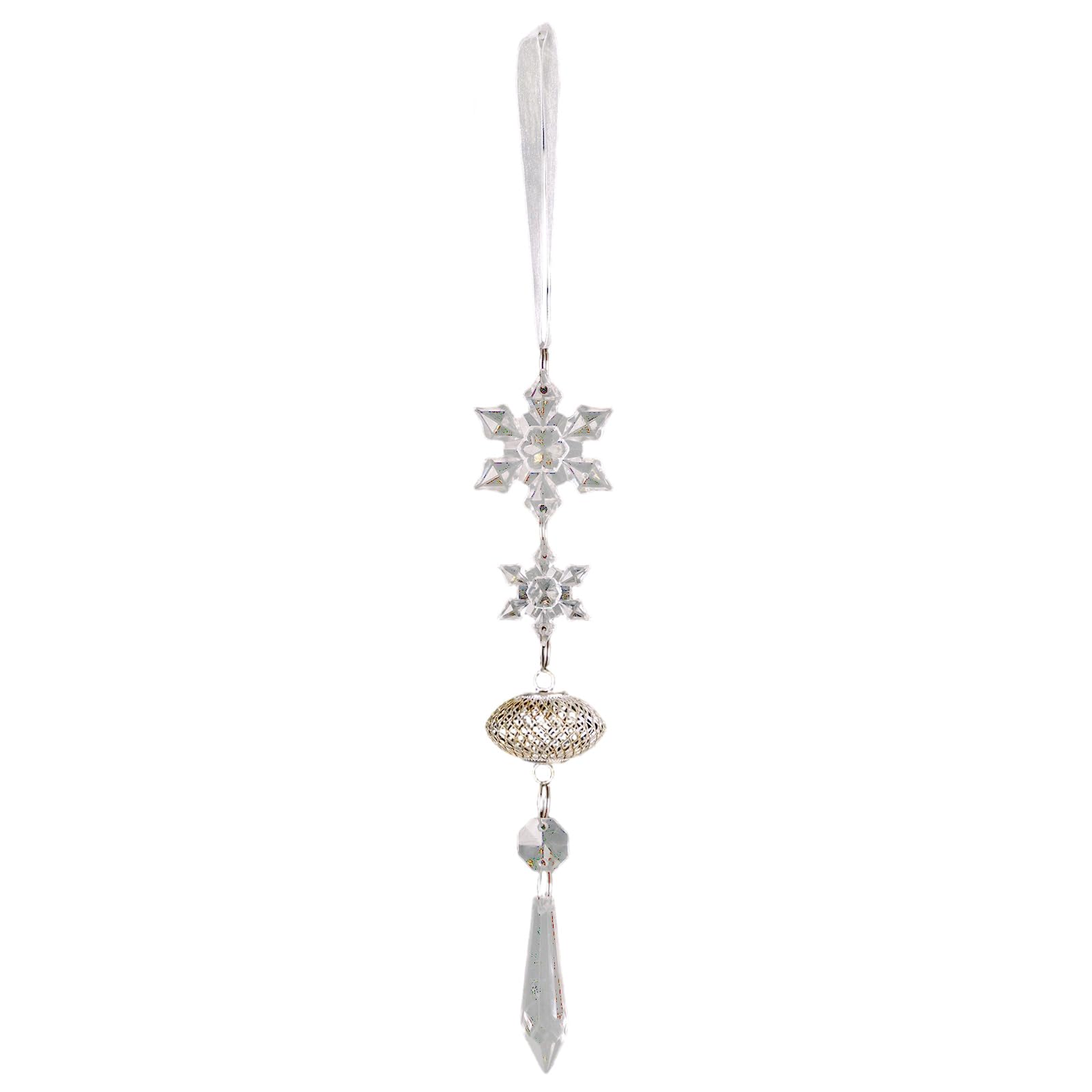 KAQNTUD Acrylic Christmas Decorations Shatterproof Snowflakes Hanging Decoration for Holiday Party Tree Home Easy to Hang Christmas Decorations