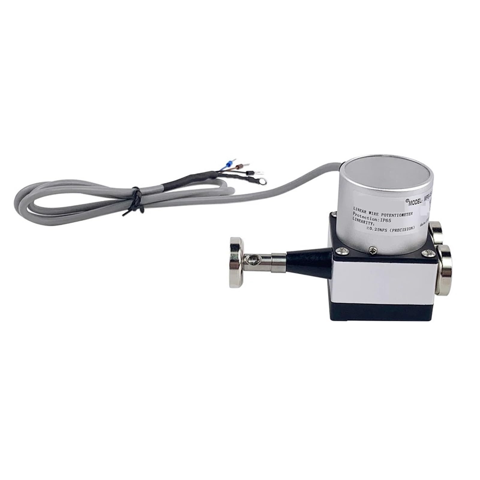 Transducteur de potentiomètre à câble métallique linéaire MPS-XS, Installation d'aspiration magnétique sans perçage for Une Installation sûre et Facile(100mm,4-20mA)