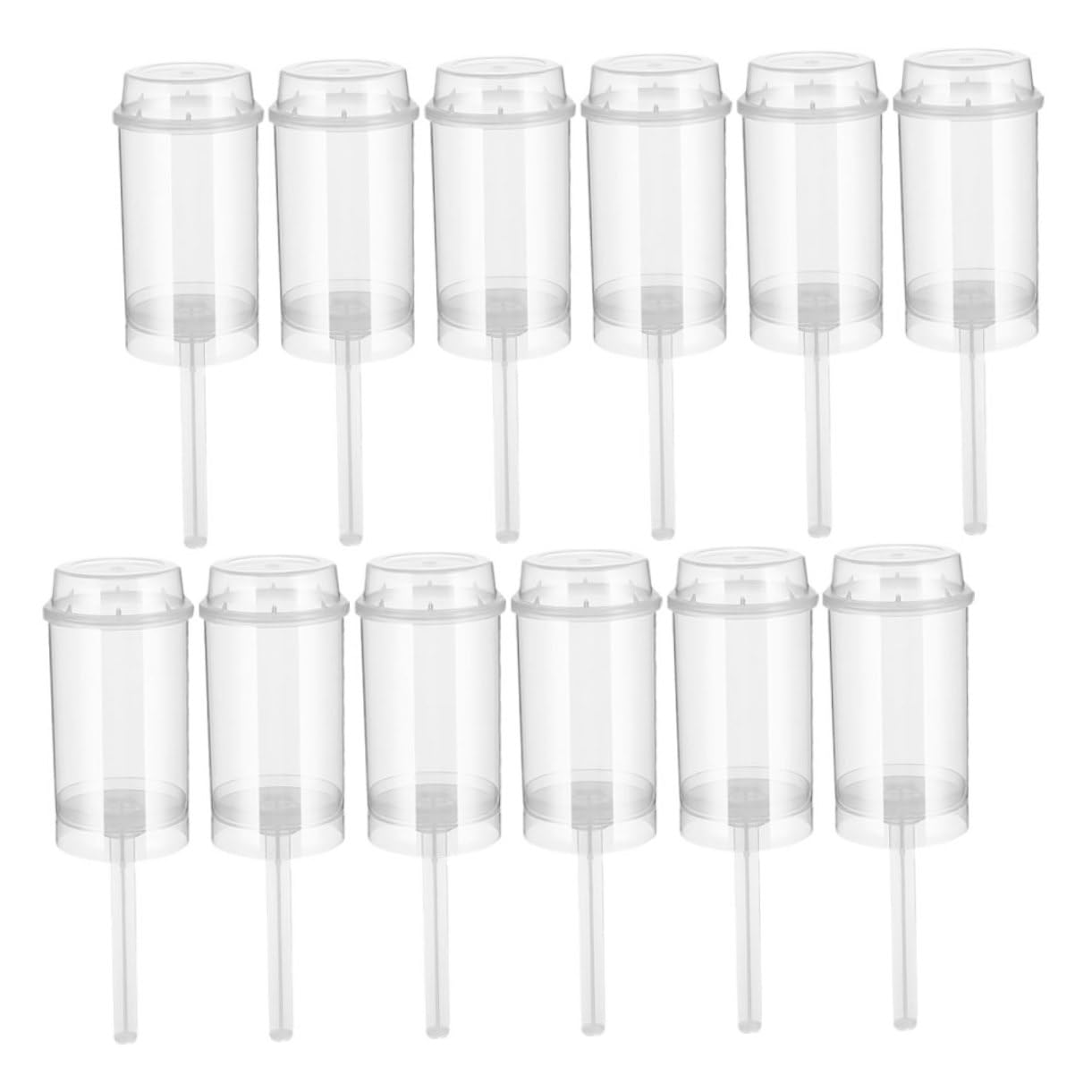 COLLBATH 12pcs Cake Pusher Jelly Push-up Containers Plastic Cake Containers Cake Push Cylinder Plastic Cake Push up Container Cake Shooter Push Container Push Shooter Confetti Organic Pp