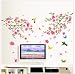 Sakura kwiatowa naklejka na ścianę TV tło dekoracja pomieszczenia obrazek ruchome ściany druk plakat 110 * 120 cm