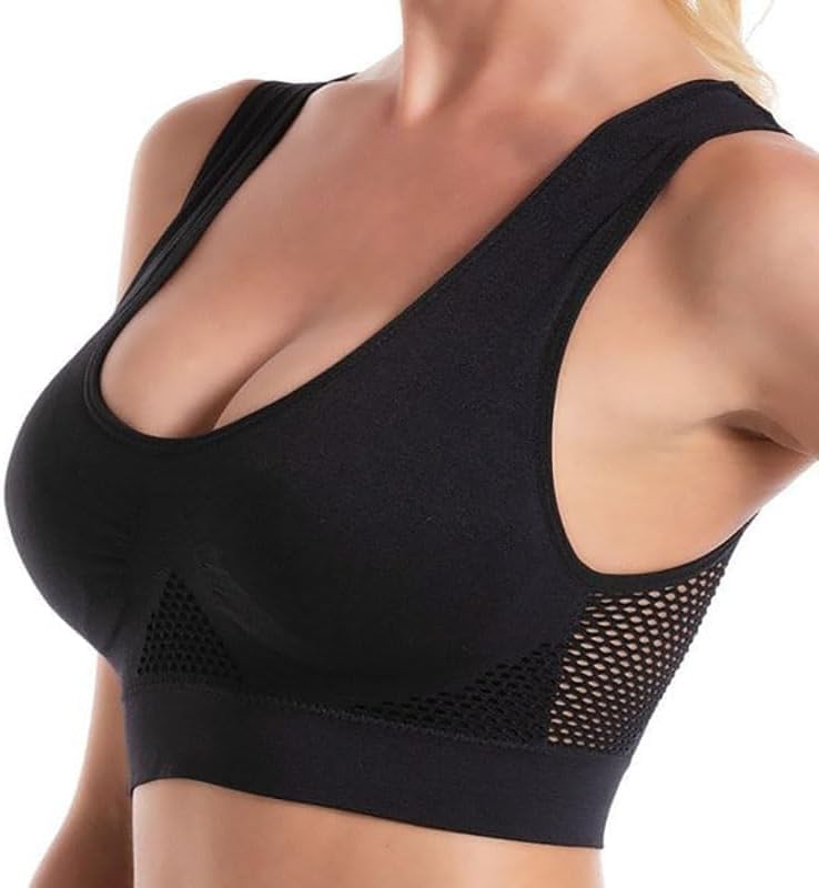 Brasier deportivo negro para mujer en talla M con soporte completo