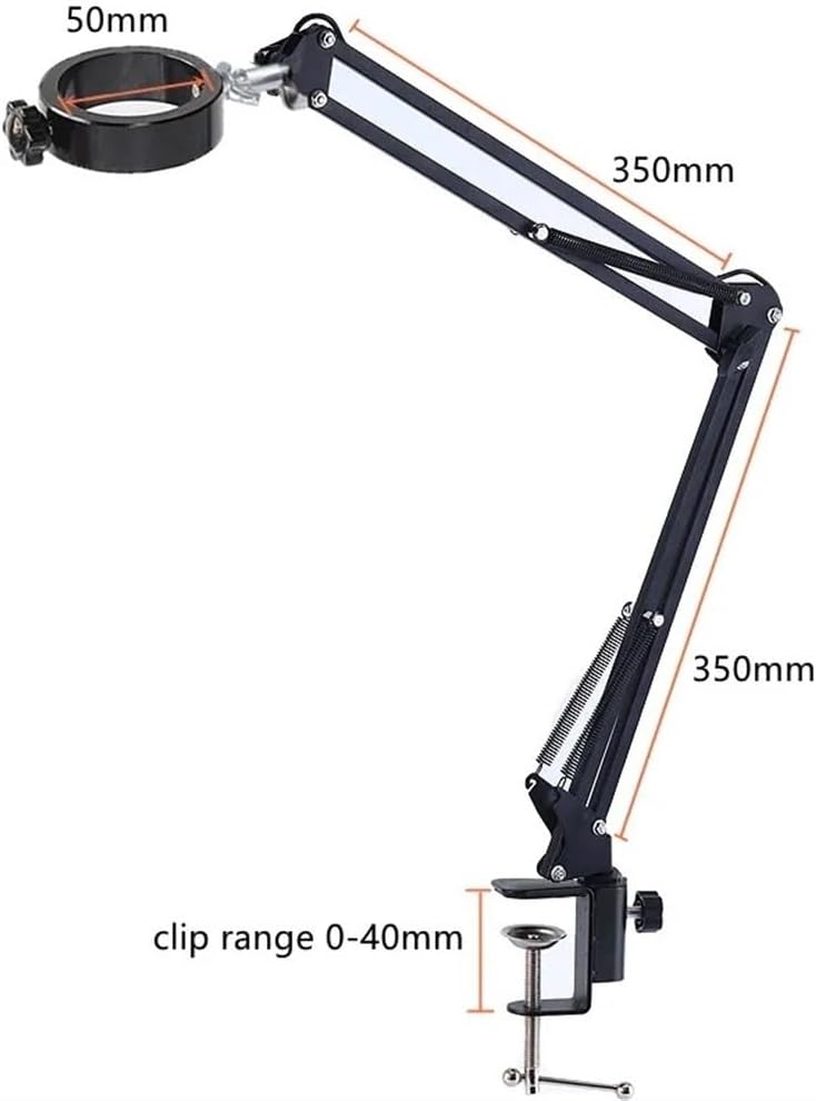Microscope Accessories Kit Microscope Holder Stand Camera Stand Aluminum Alloy Holder Bracket Lift Foothold Table Frame for Repair Soldering Tool Microscope Slides