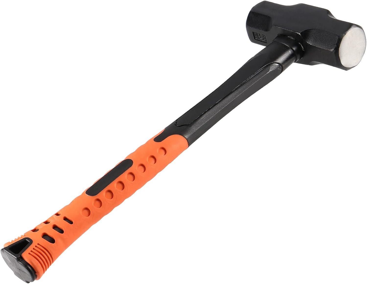 MANCHAP 2 PCS 16 Inch 4 Lbs Small Sledge Hammer, Mini Club Hammer with with Fiberglass Handle, 4 Pound Drilling Crack Hammer for Demolition and Construction, black orange