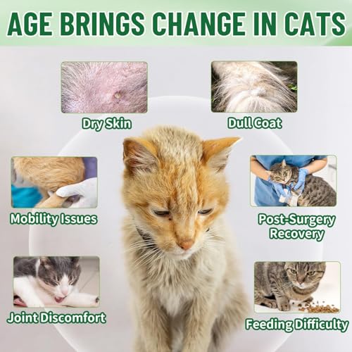 VICSOM Liquid Collagen for Cats, Cat Joint Supplement Drops, Joint & Coat | With Bovine Collagen, Biotin, Vitamin C & Hyaluronic Acid for Joint Mobility, Skin & Coat Support in Chicken-Flavored Drops. - Image 3