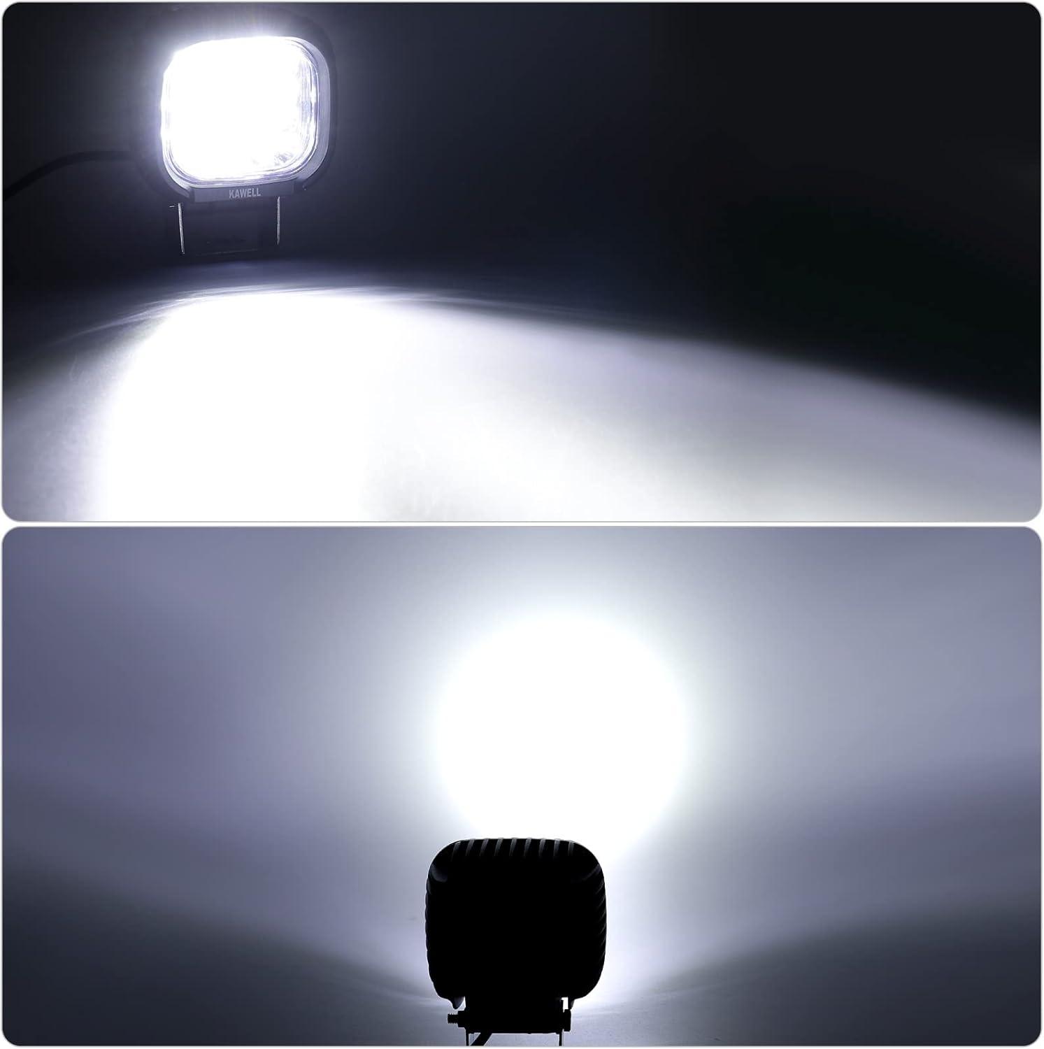 Kawell 48W LED Driving Light Add-On Fog Light 6000K Spotlight LED Light Pods IP67 Waterproof LED Work Light for Off Road Motorcycle ATV UTV 4X4 SUV Truck Tractor Boat