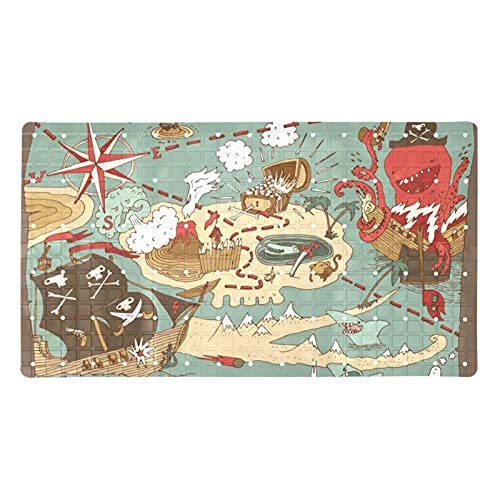 Tapis de bain antidérapant pour enfants style pirate avec trous de drainage efficaces - 2