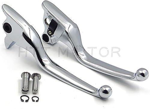 Miniatura 3 de HTTMT MT241-026-CD Parts Palanca de mano de embrague de freno cromada compatible con Harley 2008-2013 Touring y Trike modelos 2014 y posteriores