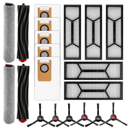 Omni S1 Pro 交換部品 Eufy Omni S1 Pro ロボット掃除機、アクセサリーキット、ラバーローラーブラシ2本、ローラーモップ2本、サイドブラシ6本、ダストバッグ5個、HEPAフィルター5個（Amazon）