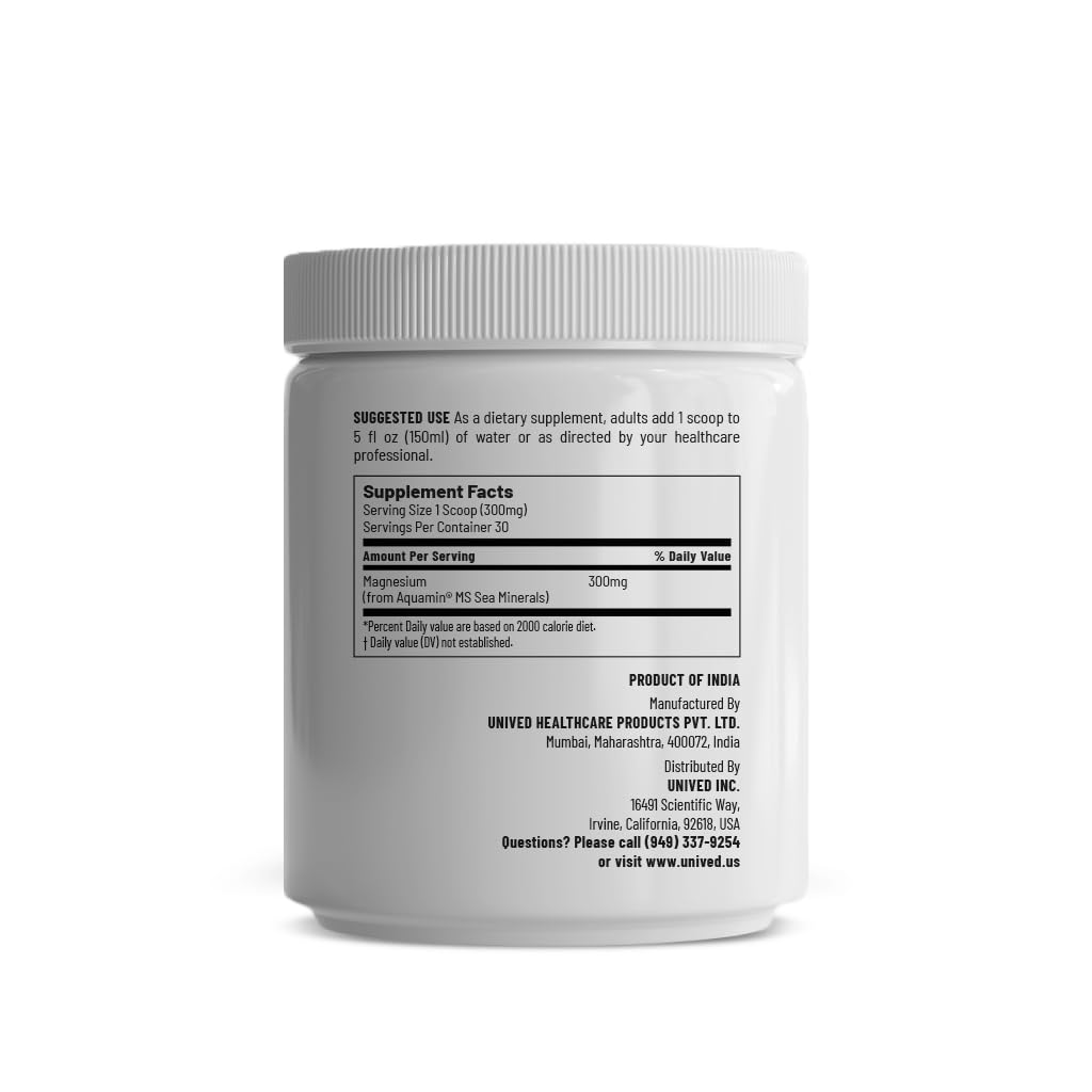 Unived Marine Magnesium, Paste Aquamin Magnesium Citrate 300Mg From Sea Water, Nerve Function, Muscle Health, Sleep And Recovery Support, 30 Servings Unived Marine Magnesium, Paste Aquamin Magnesium Citrate 300Mg From Sea Water, Nerve Function, Muscle Health, Sleep And Recovery Support, 30 Servings