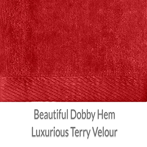 Monogrammed Hand Towel, Size 16" X 26", Custom Embroidered Towel, Personalized Decorative Towel For Bathroom, Kitchen, And Gym, Highly Absorbent Personalized Towel, Cotton Terry Hand Towel(Red) #TOP2