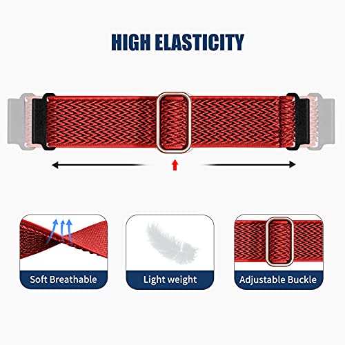 Image of Easuny 22mm Watch Bands Compatible for Samsung Galaxy Watch 3 45mm Band /Galaxy Watch 46mm /Gear S3 Frontier, Stretchy Adjustable Elastic Nylon Woven Loop Wristband for Men Women