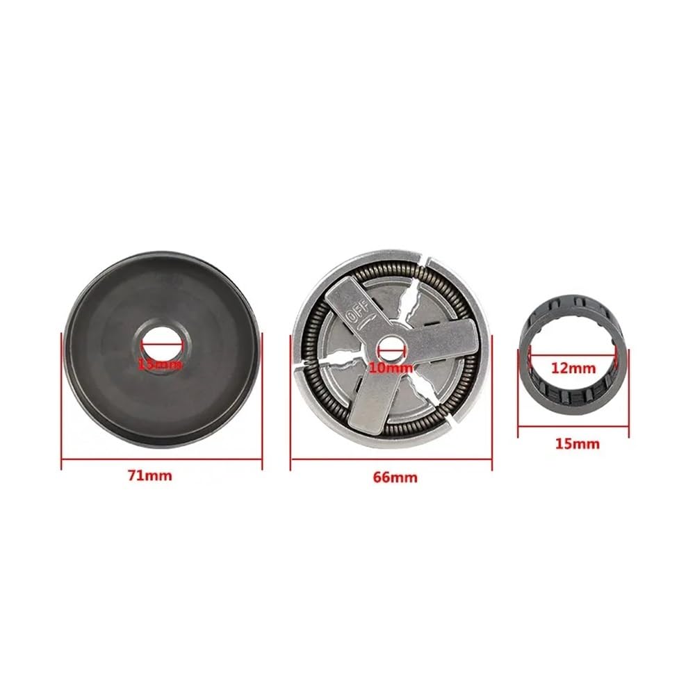 Clutch Drum+Clutch Cover+Needle Bearing Kit For Chainsaw 4500 5200 5800 45cc 52cc 58cc Chainsaw Spare Parts