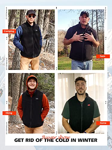 Ecifee Heated Vest For Men Women With Battery Collar Fleece Vest,Lightweight Warm Gilet For Hiking Golf #TOP1