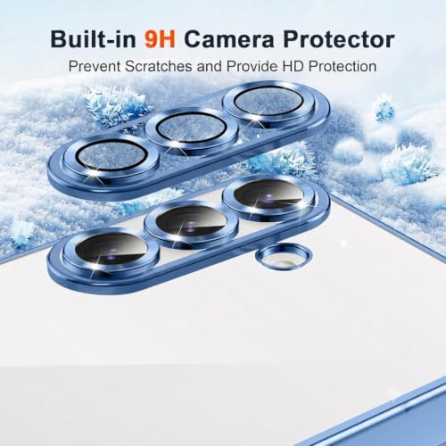 Image of VONZEE Clear Logo Electroplating Transparent Case for Samsung A57 5G, Magnetic Plating Electroplate TPU Cover, Individual Camera Protection for Each Lens - Sierra