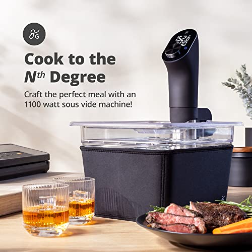 Greater Goods Kitchen Sous Vide - A Powerful Precision Cooking Machine At 1100 Watts; Ultra Quiet Immersion Circulator With A Brushless Motor (Onyx Black) #TOP1