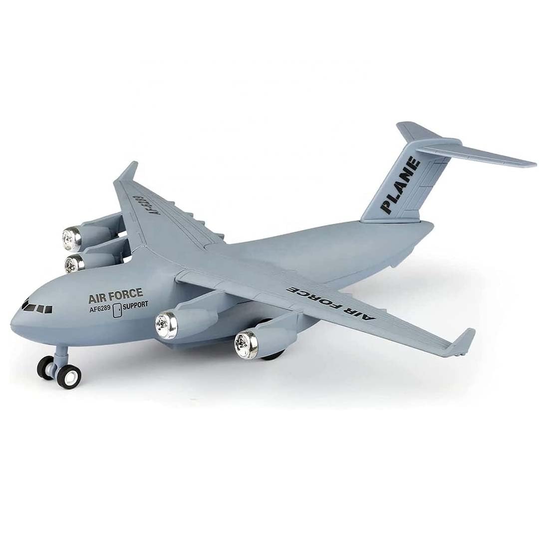 Breatoi : 1:400 Scale Heavy-Duty Military Cargo Aircraft Model – Die-Cast Transport Jet Collectible (C17 Type), Grey