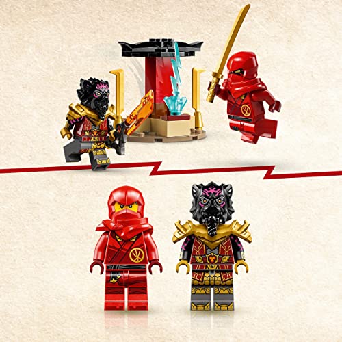 NINJAGO Battaglia su Auto e Moto di Kai e Ras, Veicoli Giocattolo da Corsa con 2 Minifigure, Giochi Ninja per Bambini e Bambine dai 4 Anni in su, Serie Dragons Rising 71789 - Lego - Immagine 3