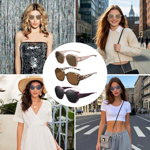 zorvixal 3 Pièces Lunette de Soleil Superposable Femme – vue 7