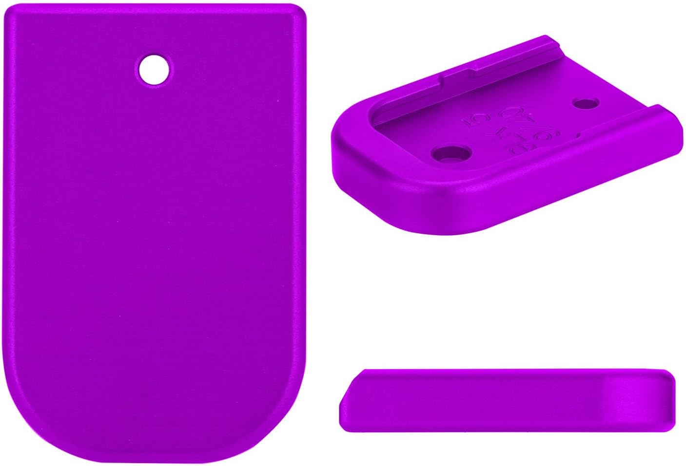 NDZ Performance Magazine Base Plate for Gen 5 Glock 17 19 22 23 34 45 47 49, 9MM .40 S&W, Anodized Aluminum W/Black Laser Engravings, Made in The USA - Choose Image & Engraving Color