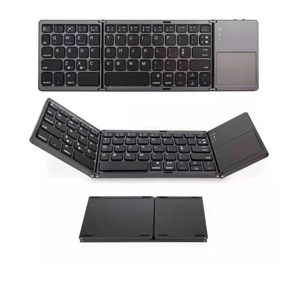 2 set di tastiera da gioco ABS portatile pieghevole ricaricabile 64 tasti Bluetooth compatibile Computer Tablet cellulare tastiera grigio scuro