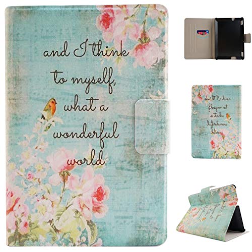 LMFULM® Hülle für Amazon Kindle Fire HDX 7 (7,0 Zoll) (3th Gen 2013 Nur) PU Leder Ultra Dünn Magnetverschluss Faltbare Lederhülle Rosen-Vogel Muster Schutzhülle für Kindle Fire HDX 7
