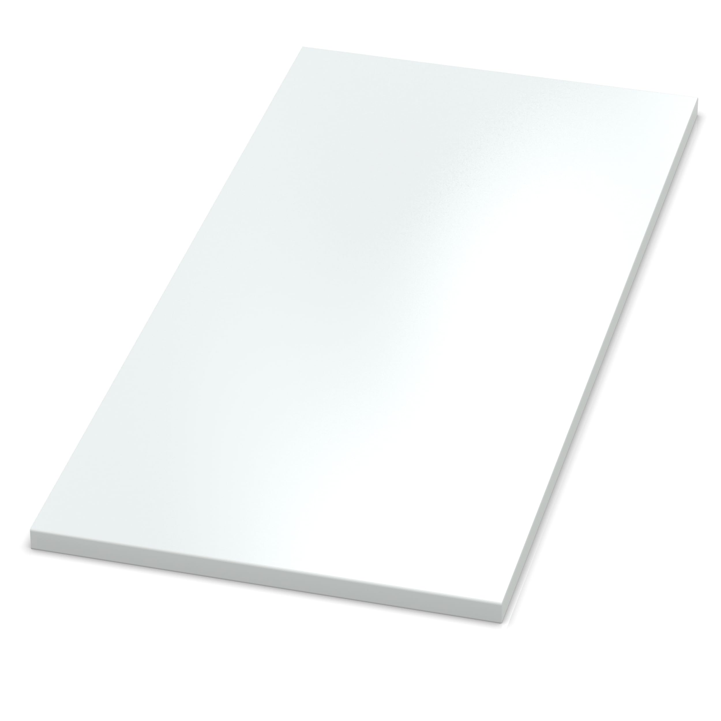 AUPROTEC Holzplatte 19mm 90x50 cm | ideal für Ablagen, Konsolen, Regale und DIY | Weiß | 1 mm ABS Kante
