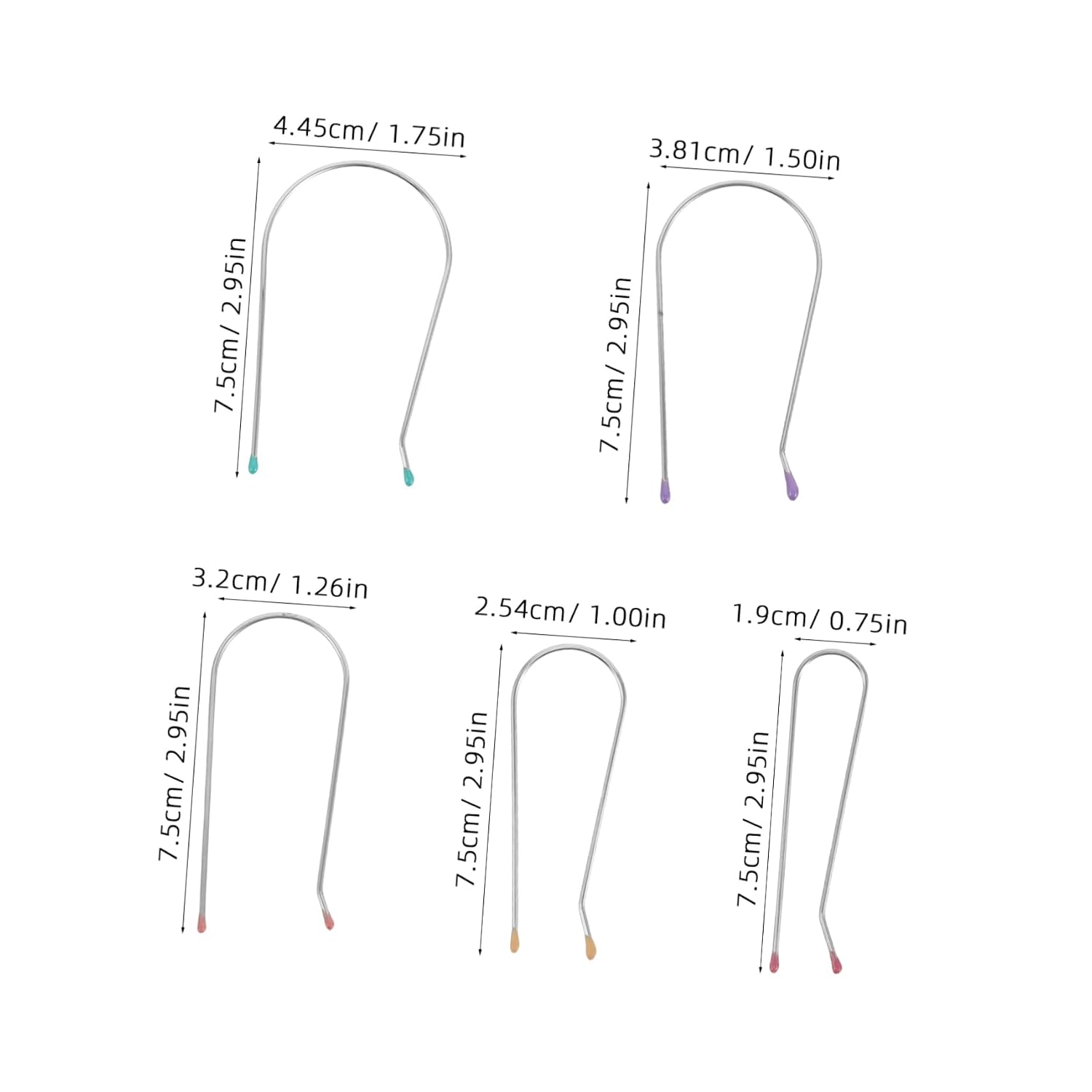 40pcs Hot Curler Clips Replacement Kit U Shaped Electric Roller Securing Pins for Perm Rods Compact Design for Travel and Home Use