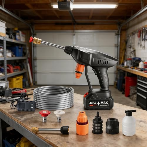 Draadloze J·et-wasmachine, Draagbare Reinigingsoplossing, 38x24cm, Draadloze Hogedrukreiniger, Hogedrukreinigers, Veelzijdigheid Op Meerdere Oppervlakken, Voor Zowel Binnen- Als Buitengebruik - Afbeelding 5