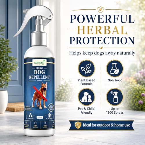 Image of Dog Repellent Spray, Dog Pee & Poop Deterrent for Outdoor Use | Protect Home Gates, Yards, Boundaries & Vehicles from Dog Urine, Feces & Scratches 200ml