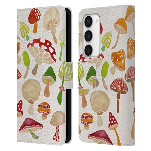 Étui portefeuille Cat Coquillette Champignons pour Samsung Galaxy S23 5G
