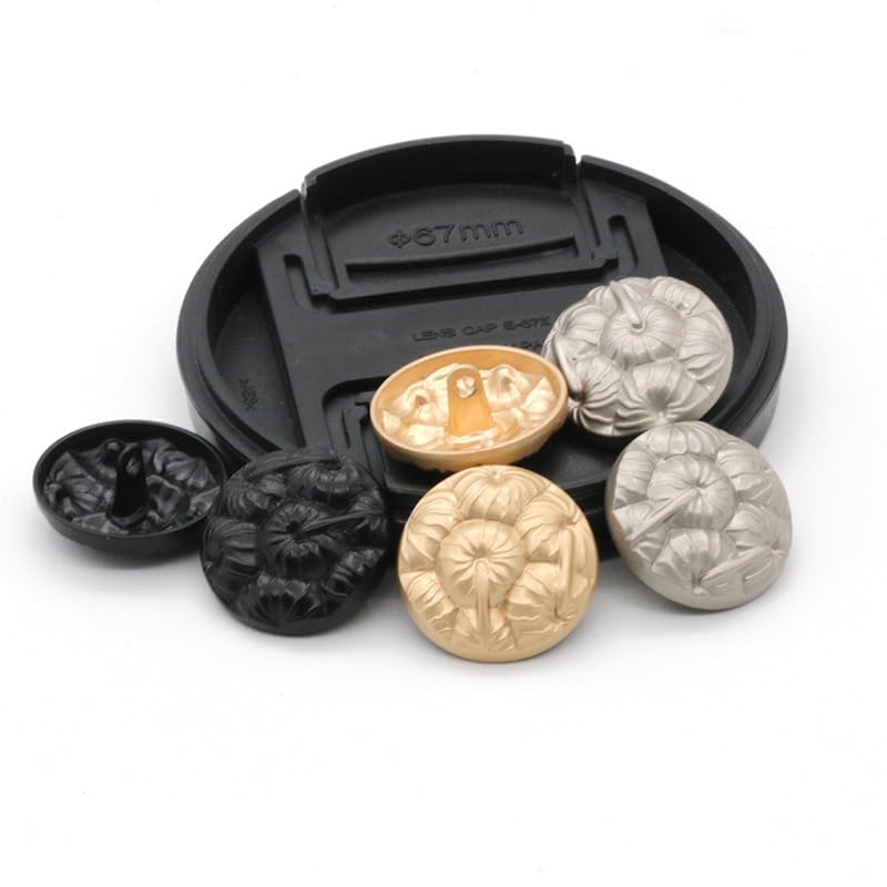 Metalowe guziki do marynarek, Zestaw 30 wielokolorowych guzików z metalowym trzonkiem 18-25 mm(30pcs Gold,28L=18.0MM)