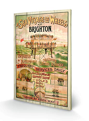 Impression sur Bois National Railway Museum Brighton Tableau Vintage d'Artisanat