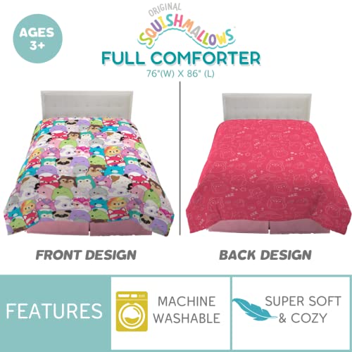 Image of Squishmallows Bedding Super Soft Microfiber Reversible Comforter, Full, (Official Licensed Product) By Franco