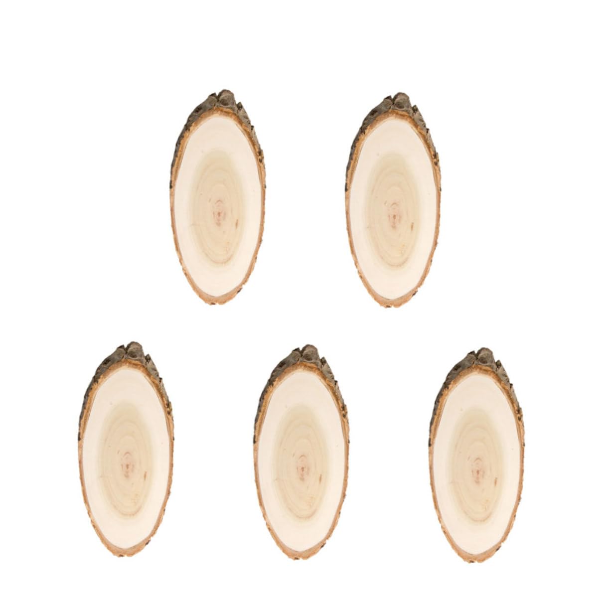 Panneau mural ovale de pin suspension murale décorative lot de 5 planches en bois