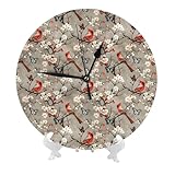 Materiale di alta qualità: il nostro orologio da parete è realizzato in PVC di alta qualità, garantendo disegni stampati vivaci che sono sia di lunga durata che resistenti allo sbiadimento. Questo moderno orologio da parete si presenta come un accattivante centrotavola in qualsiasi stanza, rendendolo un grande orologio da parete ideale per soggiorno, cucina, camera da letto o elegante orologio da parete per ufficio con stampa a farfalla cardinale
