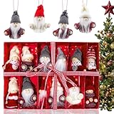 12 Piezas Gnomos Navideños de Feltro, Regalo Decorativo