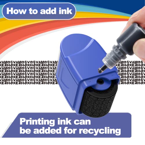 2 Pack Identity Theft Protection Roller Stamp,Identity Protection Roller Stamps Identity Prevention Theft Stamp Wide Rolling Security Stamp For Privacy Protection,Id Blockout (-Yellow+Blue) #TOP2