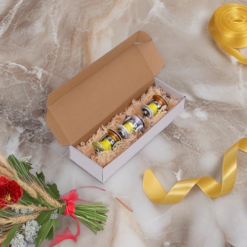 Image of HORLIMER 12x4x2 inches Shipping Boxes Set of 25, White Corrugated Cardboard Box Literature Mailer