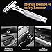 All Metal Safety Hammer with Window Breaker and Seatbelt Cutter - 3-in-1 Emergency Escape Tool for Car, Heavy-Duty Aluminum Alloy Car Accessories for Men, Essential for Emergency Car Kit (1pc)