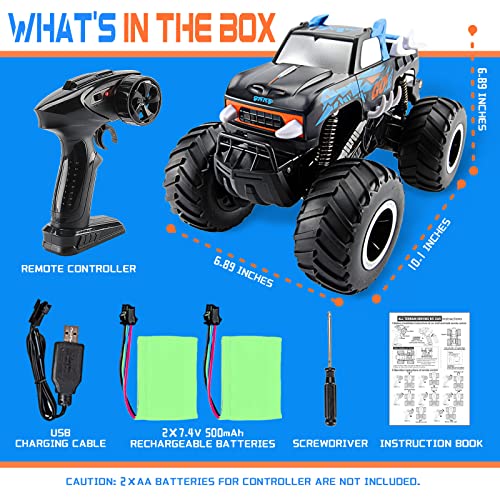 Pibex Amphibious Remote Control Car, 1:16 4Wd Off Road All Terrain Rc Monster Truck, Large Wheel Electric Racing Stunt Vehicle With 2.4 Ghz & 2 Li-Ion Batteries, Hobby Grade, Pool Toy Gift For Boy 6+ #TOP6
