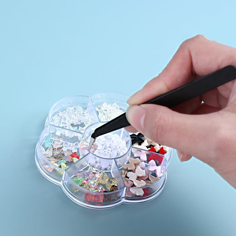 6 PCS Precision Tweezers Set Upgraded Anti-Static Stainless Steel Tweezers for Electronics Welding Jewelry Making Lab Work Crafts and Models