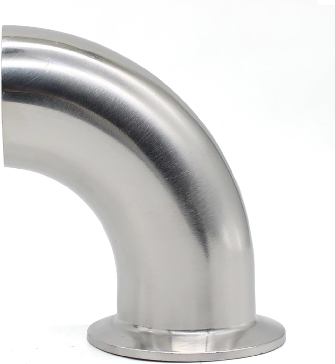 Stainless Steel Elbow 19mm-102mm Pipe OD Butt Weld 1.5"4"Tri Clamp SS304316L Stainless Steel 90 Degree Elbow Sanitary Pipe Fitting(SS316L,57mmxFerrule77.5)