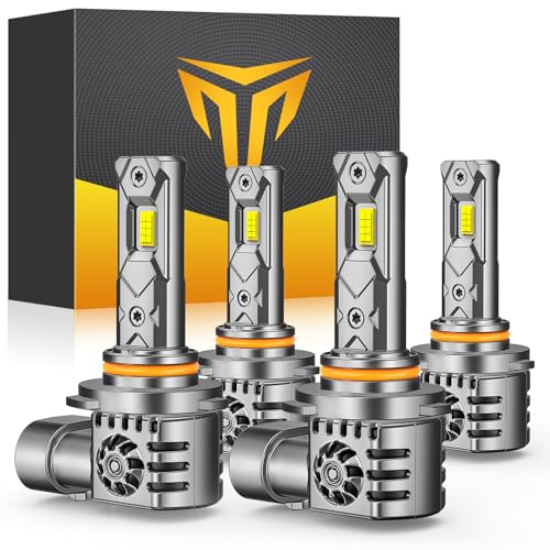 Image of Termitor 7th-Gen 9006 9005 Light Bulbs Combo, 140000LM 1400% Ultra Brighter, Real 1:1 Mini Size Design Fog Light, Thermostatic Control Design Plug and Play IP68 Waterproof, Trailer Fenders Pack of 4