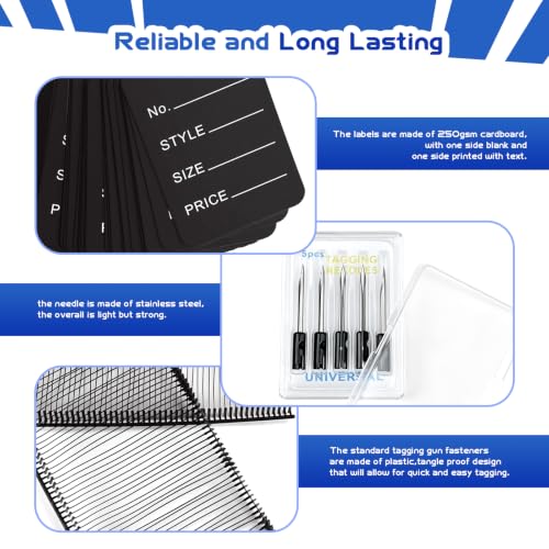 Image of Vmiapxo 5506 Pcs Clothing Tag Machine Kit,Label Applicator Black Price Tags