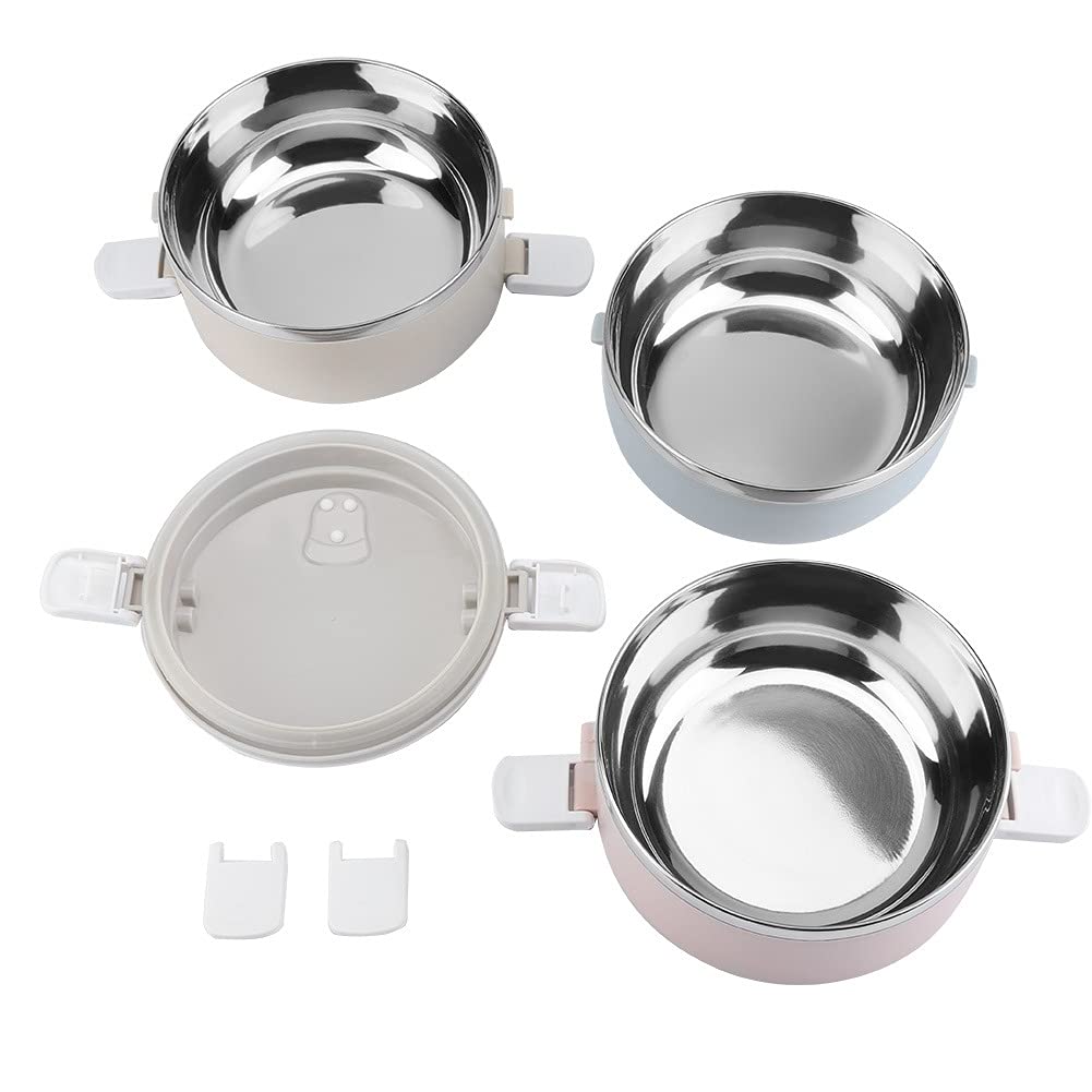 Bento Box in Acciaio Inossidabile a 3 Strati, Scatola per Il Pranzo Isolata di Grande capacità, può Essere Riscaldata E Sigillata, Adatta per Viaggi di Picnic in Famiglia