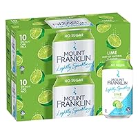 Mount Franklin Lightly Sparkling Water Lime Multipack Cans 20 x 375 mL